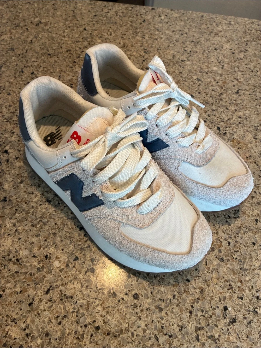 7.5W New Balance 574+ 'Moonbeam Dark Arctic Grey'